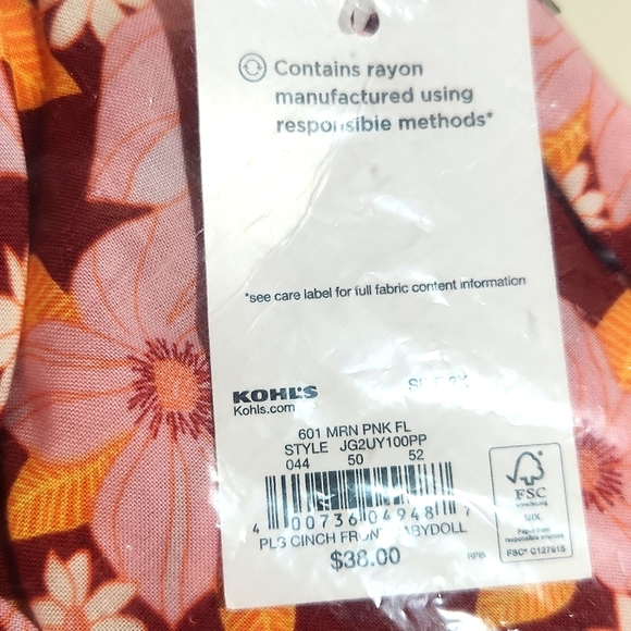 ❤️NWT SO SUNDRESS - MINI DRESS - BABYDOLL BOW TIE OPEN BACK FLORAL PLUS SIZE - Picture 7 of 10